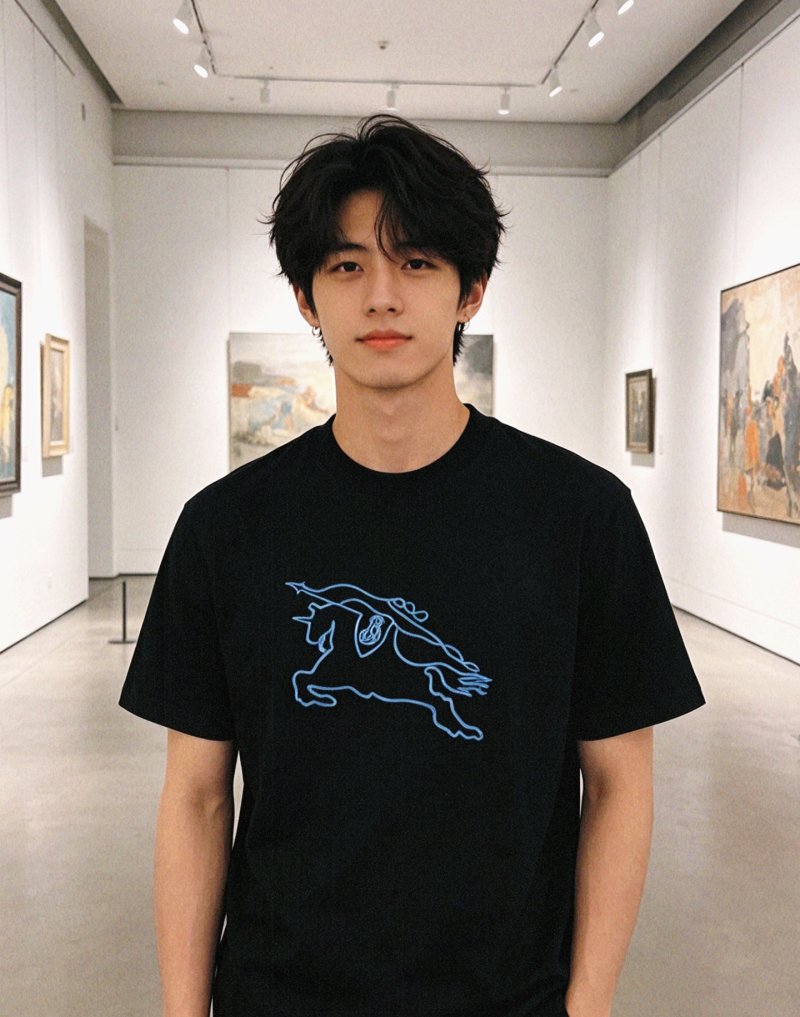 Burberry Equestrian Knight T-Shirt Black view