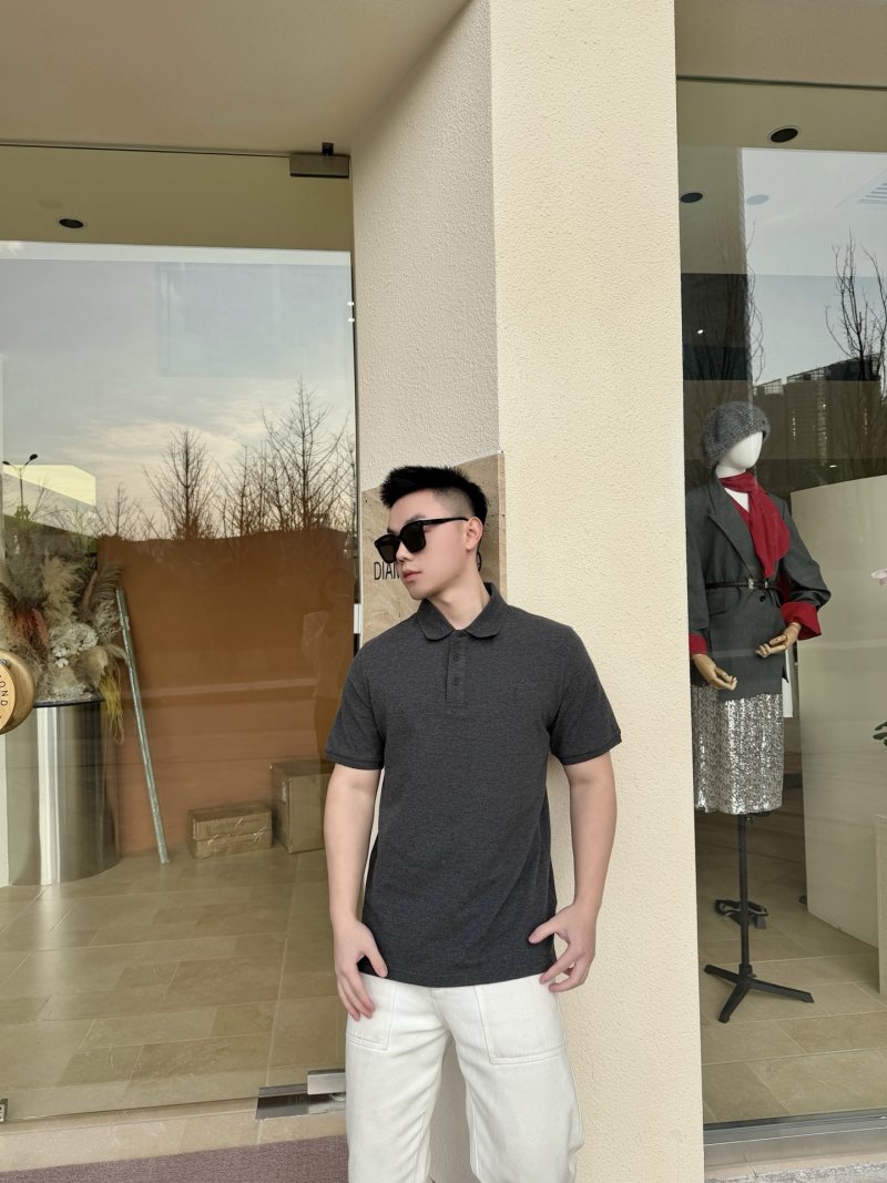 Charcoal Grey Short Sleeve Polo Shirt
