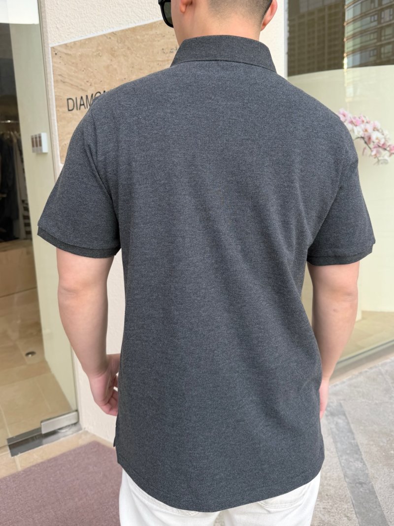 Charcoal Grey Short Sleeve Polo Shirt view