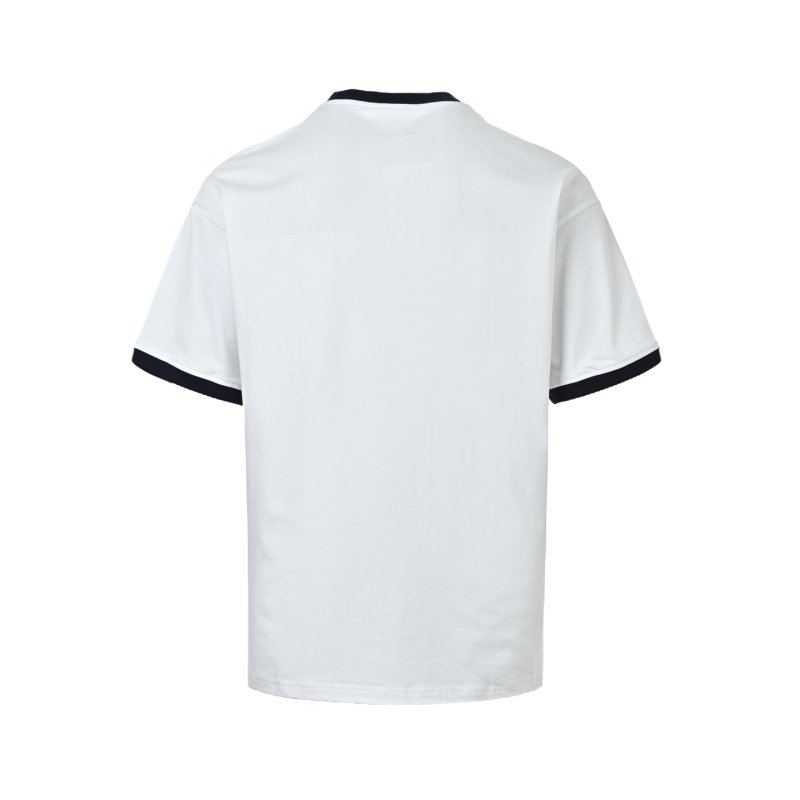 Givenchy White Crest Logo T-Shirt with Navy Trim view