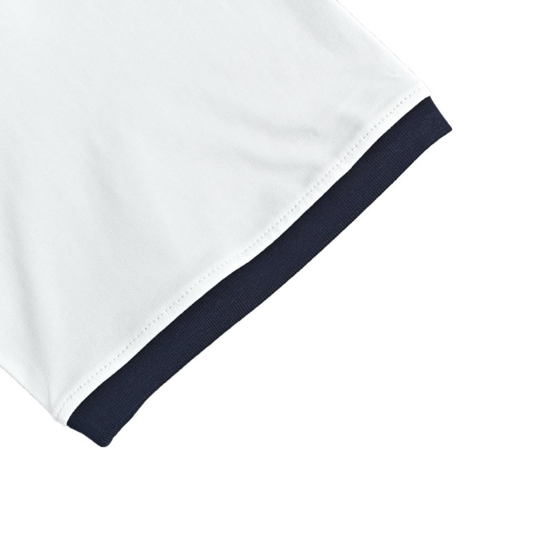 Givenchy White Crest Logo T-Shirt with Navy Trim view