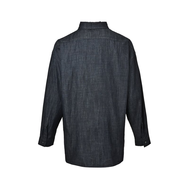 Navy Denim Button-Up Shirt view
