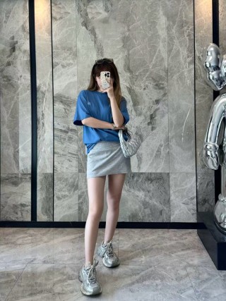 Royal Blue Crewneck Short Sleeve T-Shirt view 2
