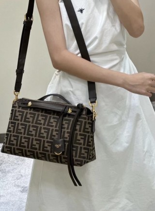 Fendi Zucca Monogram Shoulder Bag Black
