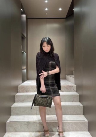 Fendi Zucca Monogram Shoulder Bag Black view 3