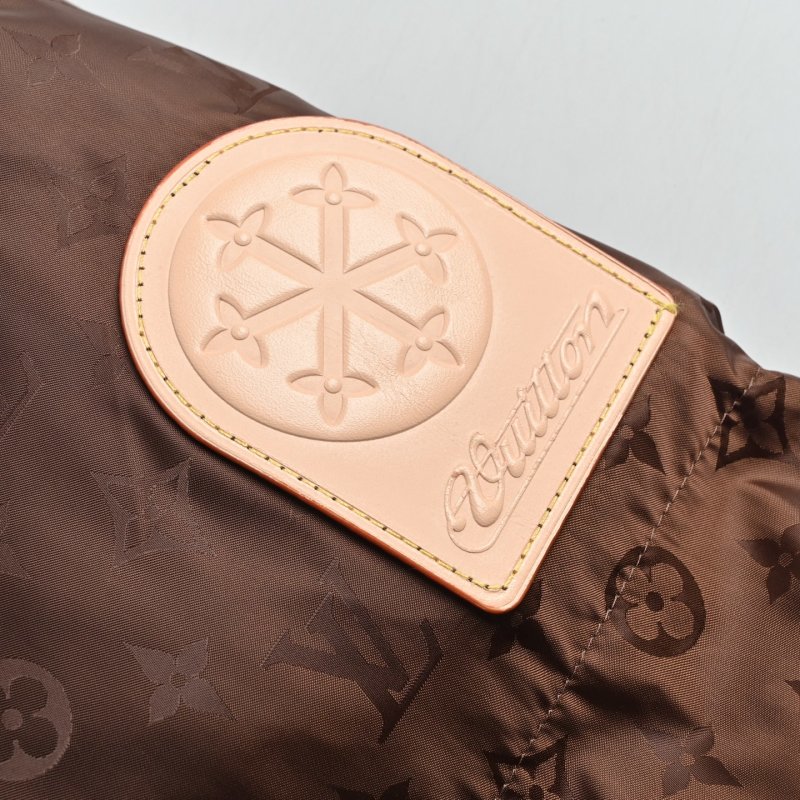 Brown Quilted Puffer Down Jacket view