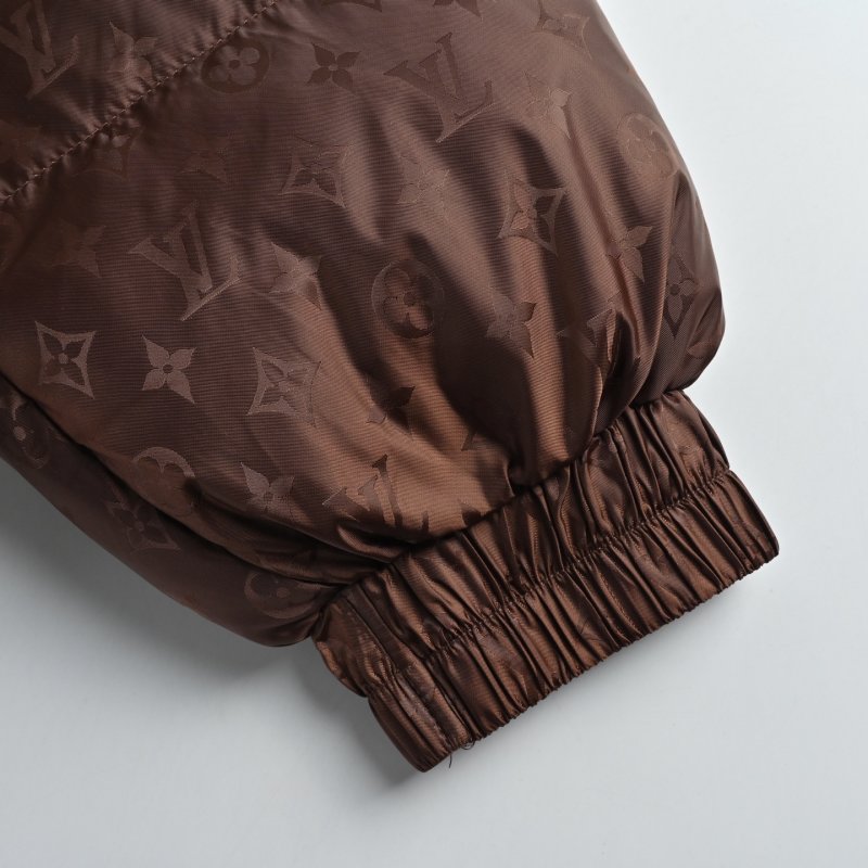 Brown Quilted Puffer Down Jacket view