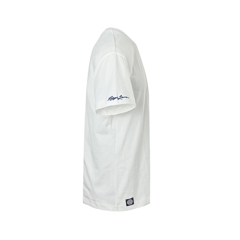 Los Angeles Dodgers White Embroidered Logo T-Shirt view