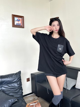 Prada Black Pocket T-Shirt view 2