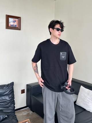 Prada Black Pocket T-Shirt view 3