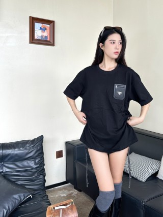 Prada Black Pocket T-Shirt view 4