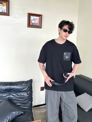 Prada Black Pocket T-Shirt view 5