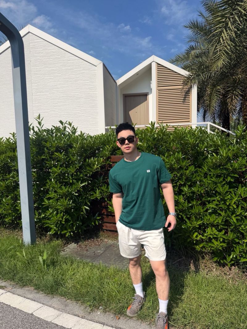 Teal Crew Neck Short Sleeve T-Shirt view