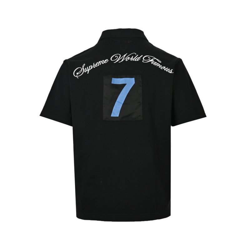 Black Oversized T-Shirt with Number 7 Graphic Print view