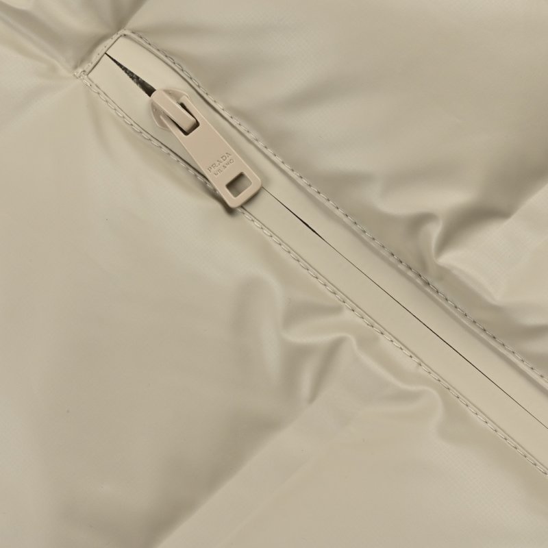 Prada Re-Edition Puffer Down Jacket Cream view
