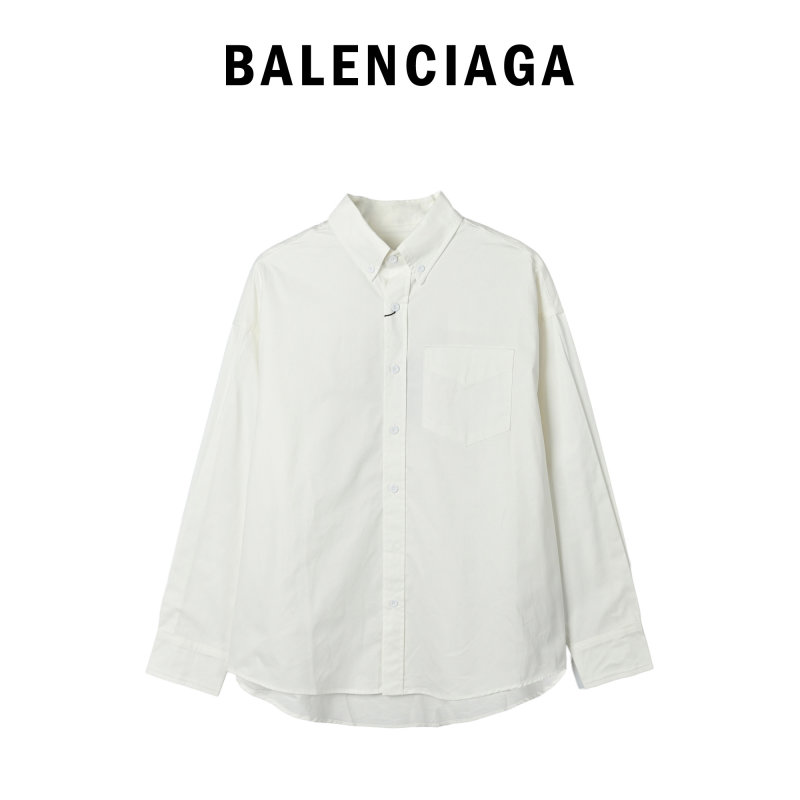 Balenciaga White Oversized Logo Shirt view