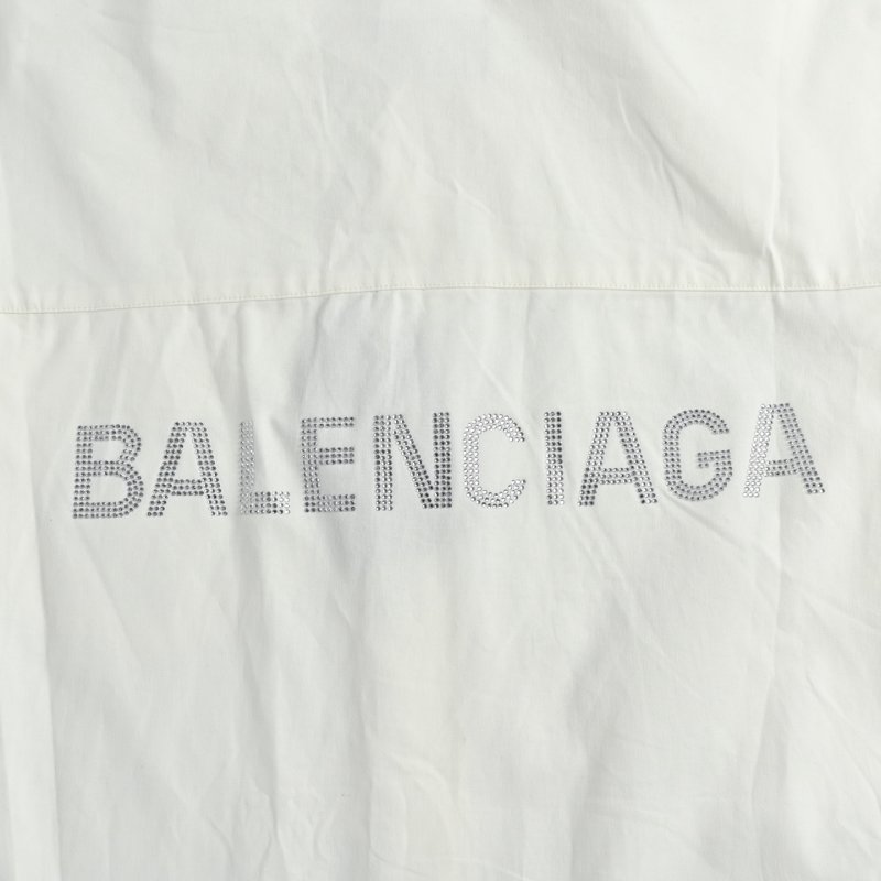 Balenciaga White Oversized Logo Shirt view