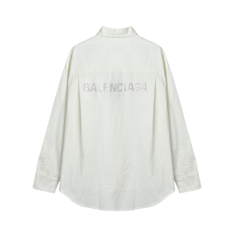 Balenciaga White Oversized Logo Shirt view