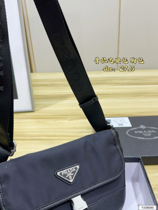 Prada Black Nylon Chest Bag Crossbody view 7