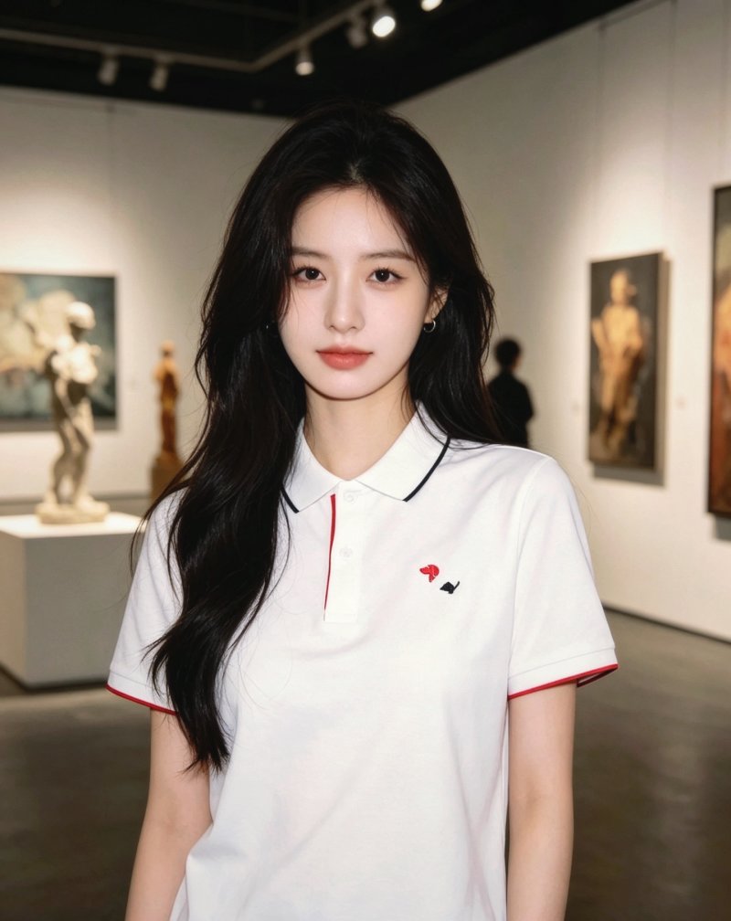 Burberry White Polo Shirt with Red & Navy Embroidery view