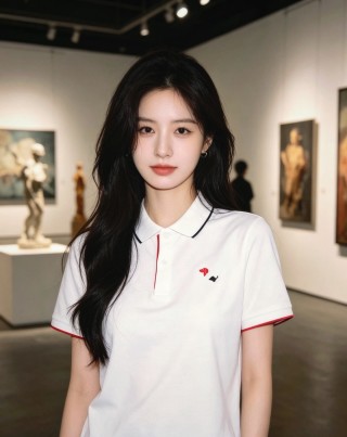 Burberry White Polo Shirt with Red & Navy Embroidery view 9