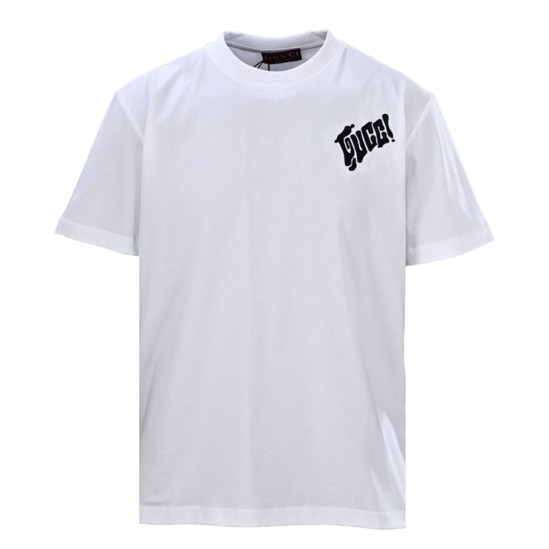 Gucci Logo Print T-Shirt Cream view