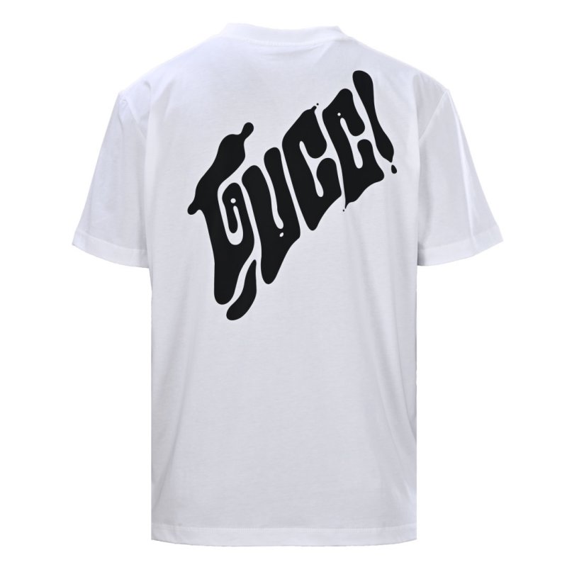 Gucci Logo Print T-Shirt Cream view