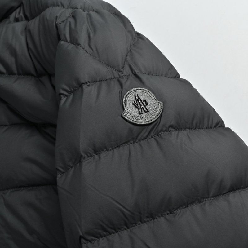 Black Puffer Down Jacket – Classic Quilted Winter Coat view