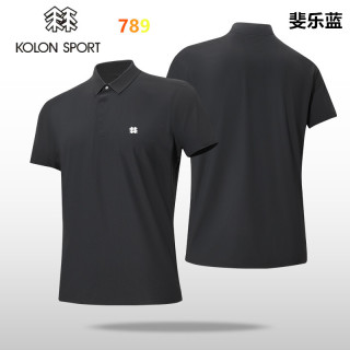 Kolon Sport Black Short Sleeve Polo Shirt
