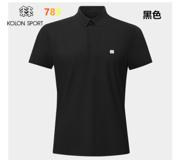 Kolon Sport Black Short Sleeve Polo Shirt view 5