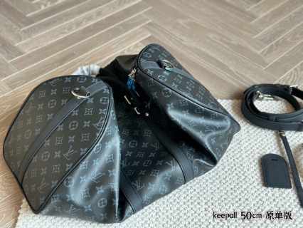 Louis Vuitton Keepall 50cm Monogram Travel Bag Grey view 4