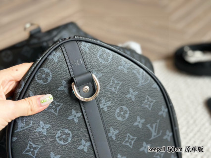 Louis Vuitton Keepall 50cm Monogram Travel Bag Grey view 5