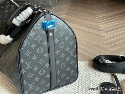 Louis Vuitton Keepall 50cm Monogram Travel Bag Grey view 7