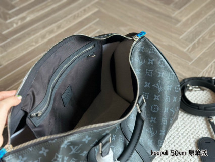 Louis Vuitton Keepall 50cm Monogram Travel Bag Grey view 8