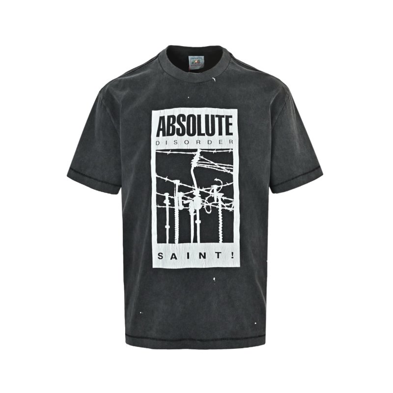 Absolute Disorder Saint Black Graphic T-Shirt view