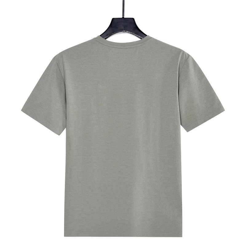 Sage Green Pocket T-Shirt with Embroidered Logo view