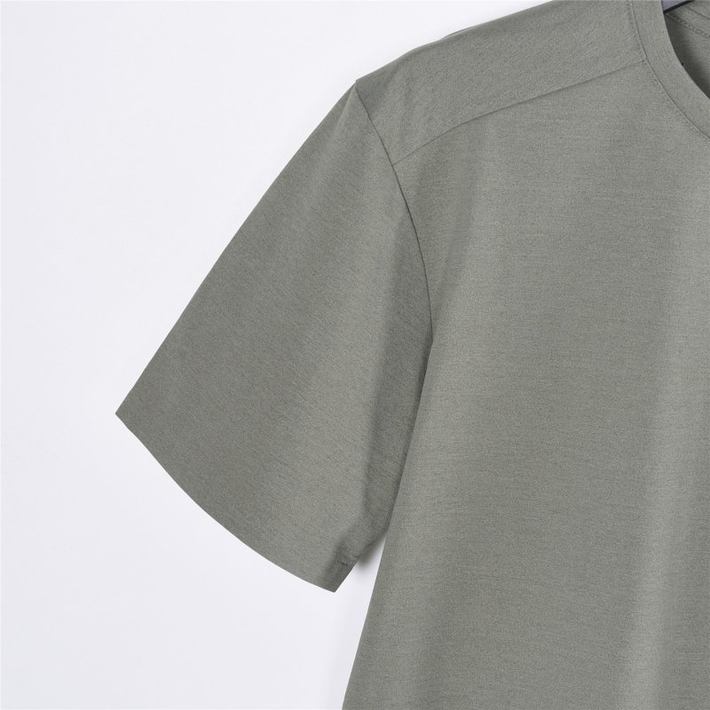 Sage Green Pocket T-Shirt with Embroidered Logo view