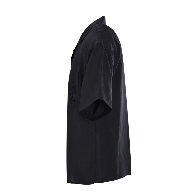Loewe Black Oversized Embroidered Logo Shirt view