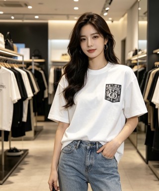 Dior Logo Patch White T-Shirt view 3