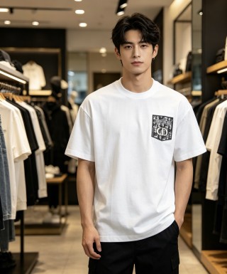 Dior Logo Patch White T-Shirt view 4