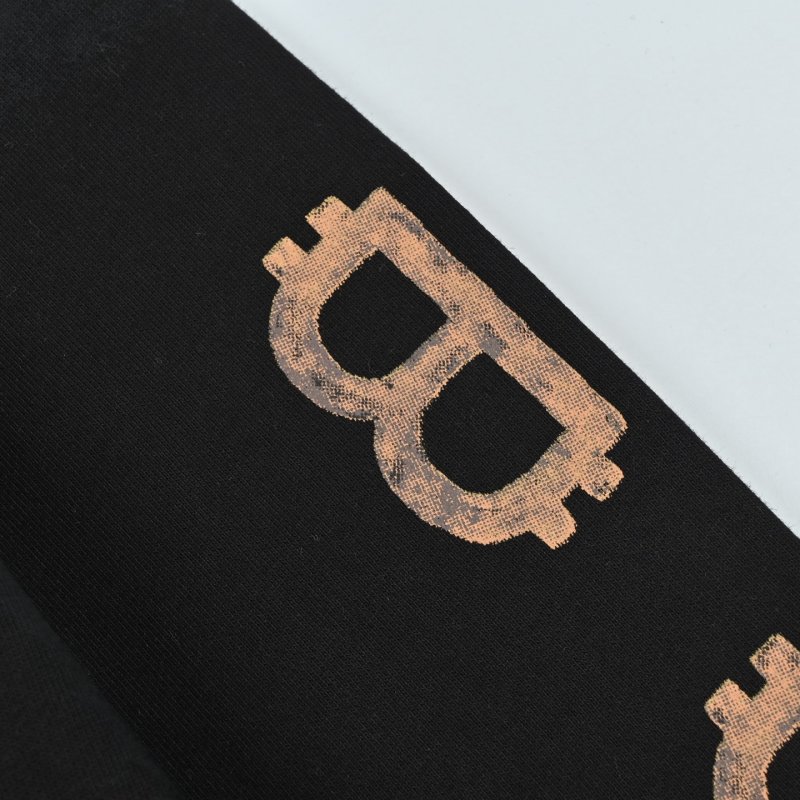 Black Hoodie with Gold Logo Print view