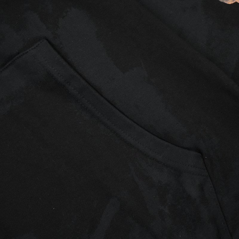 Black Hoodie with Gold Logo Print view