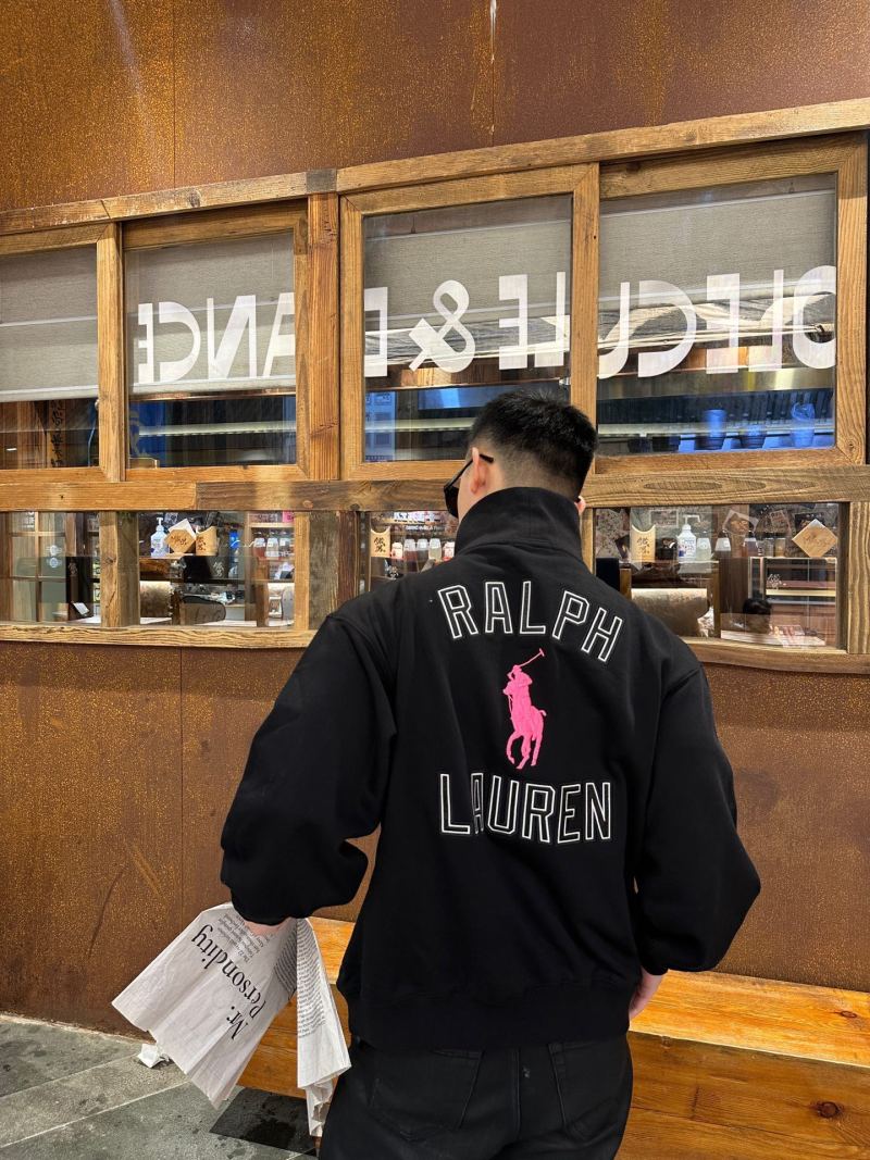 Ralph Lauren Black Hoodie with Pink Pony Logo