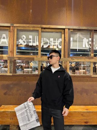 Ralph Lauren Black Hoodie with Pink Pony Logo view 4