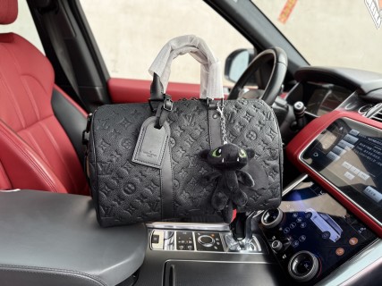Louis Vuitton Keepall 35 Travel Bag Black Monogram
