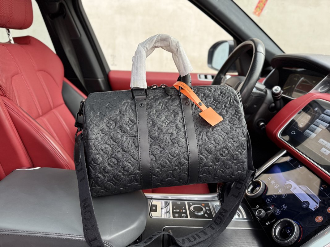 Louis Vuitton Keepall 35 Travel Bag Black Monogram view