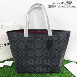 Coach City Tote Bag Charcoal Monogram view 2