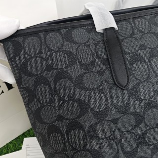 Coach City Tote Bag Charcoal Monogram view 6