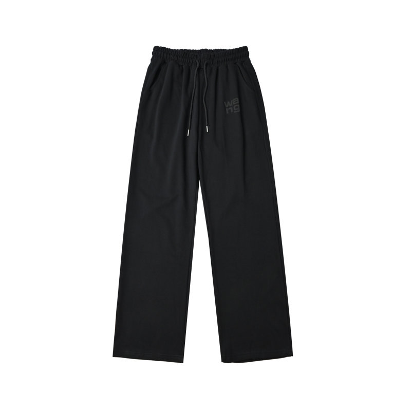 Black Drawstring Cargo Pants with Utility Pockets view