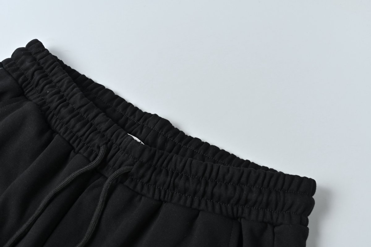 Black Drawstring Cargo Pants with Utility Pockets view